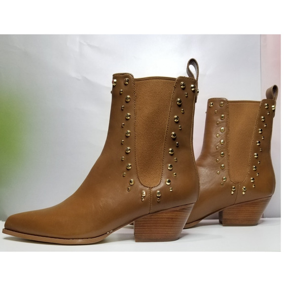 Michael Kors Women's Kinlee Astor Studded Leather Ankle Boot Size 10  NWT - Picture 1 of 9